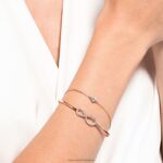 nekonečný náramok nekonečno, biela, pozlátená ružovým zlatom B8ZNT493 Swarovski šperky - Image 2