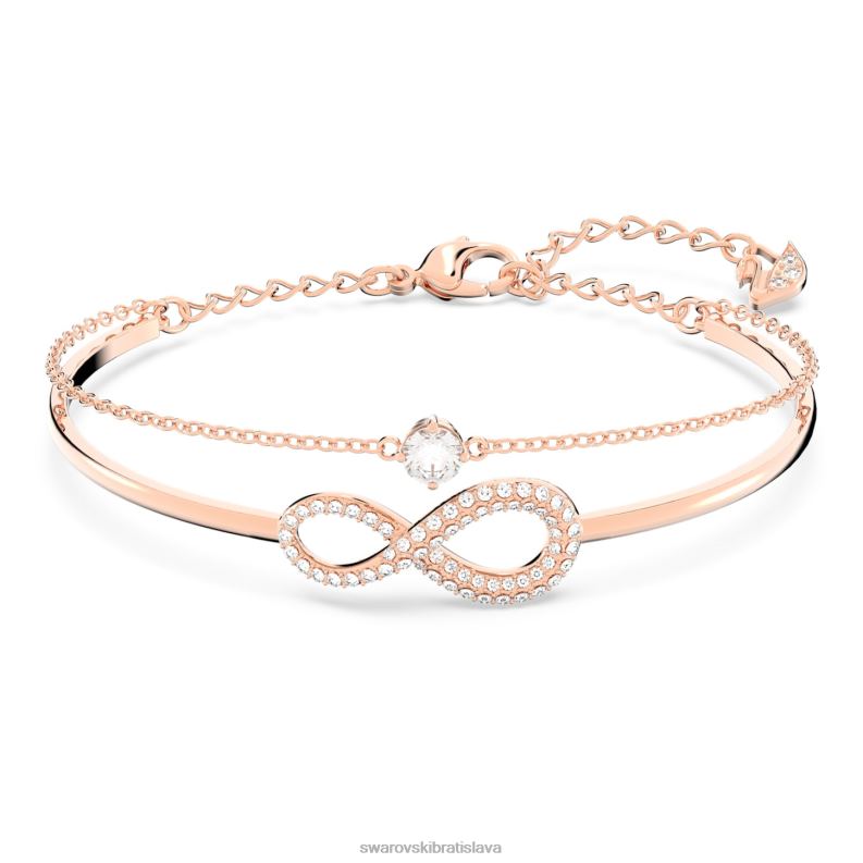 nekonecny_naramok_nekonecno_biela_pozlatena_ruzovym_zlatom_b8znt493_swarovski_sperky.jpg nekonečný náramok nekonečno, biela, pozlátená ružovým zlatom B8ZNT493 Swarovski šperky - Image 1