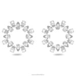 obručové náušnice tisícročia hruškový rez, biely, rhodiovaný B8ZNT875 Swarovski šperky