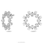 obručové náušnice tisícročia hruškový rez, biely, rhodiovaný B8ZNT875 Swarovski šperky - Image 3