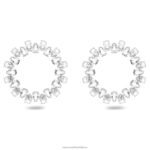 obručové náušnice tisícročia hruškový rez, biely, rhodiovaný B8ZNT896 Swarovski šperky
