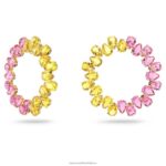 obručové náušnice tisícročia hruškový rez, viacfarebný, pozlátený B8ZNT912 Swarovski šperky - Image 3