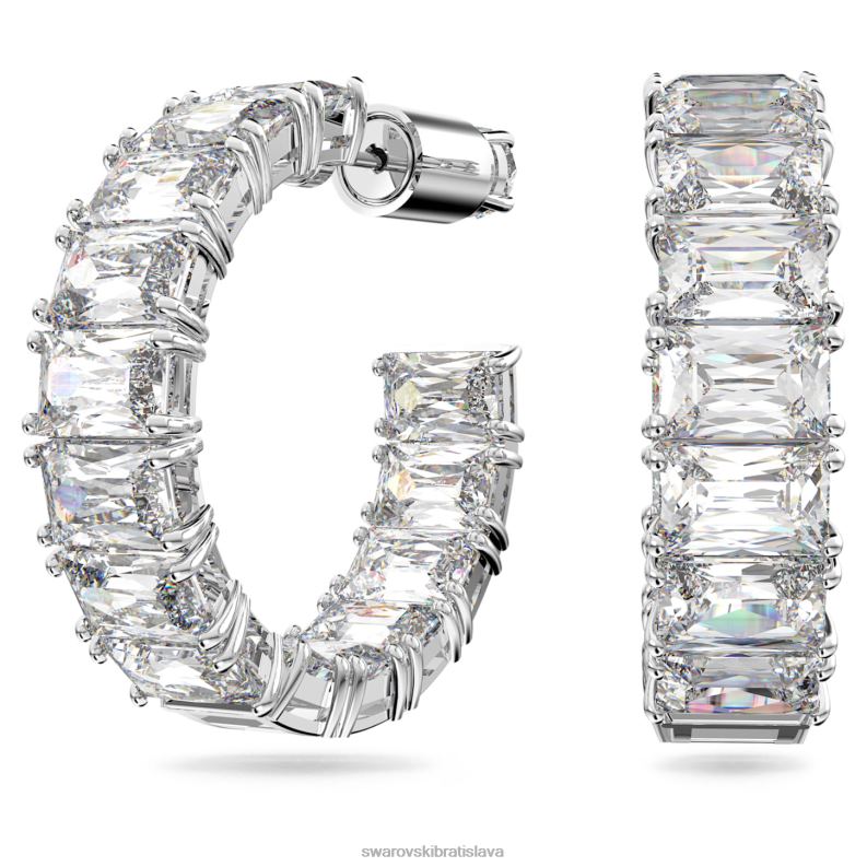obrucove_nausnice_tisicrocia_osemhranny_vybrus_biely_rhodiovany_b8znt881_swarovski_sperky.jpg obručové náušnice tisícročia osemhranný výbrus, biely, rhodiovaný B8ZNT881 Swarovski šperky - Image 1