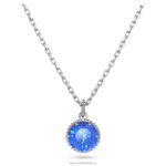 okrúhly prívesok z kameňa september, modrá, rhodiovaná B8ZNT321 Swarovski šperky