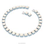 orbita náhrdelník magnetické zatváranie, štvorcový strih, viacfarebné, rhodiované B8ZNT130 Swarovski šperky - Image 5