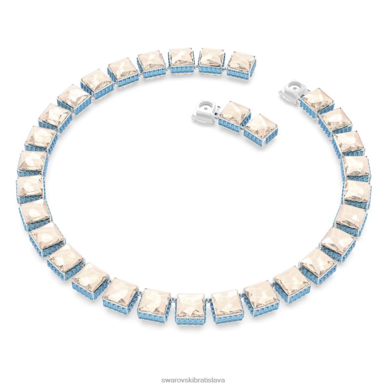 orbita náhrdelník magnetické zatváranie, štvorcový strih, viacfarebné, rhodiované B8ZNT130 Swarovski šperky - Image 5