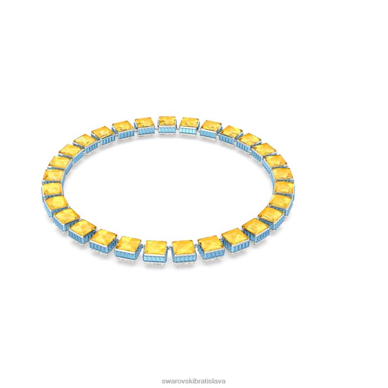 orbita náhrdelník magnetické zatváranie, štvorcový strih, viacfarebné, rhodiované B8ZNT130 Swarovski šperky - Image 1