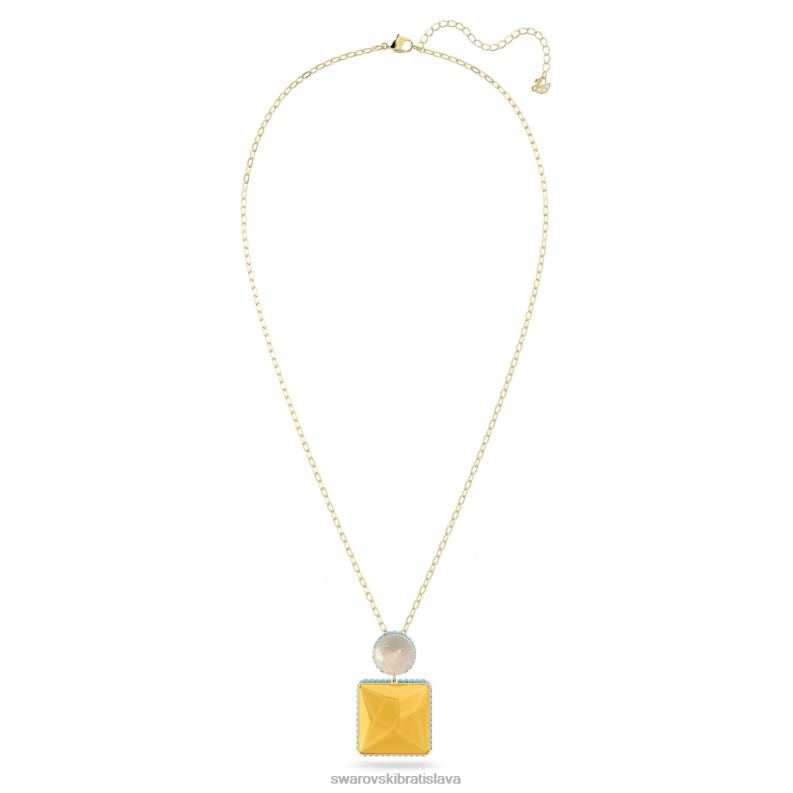 orbita náhrdelník štvorcový strih, viacfarebný, pozlátený B8ZNT125 Swarovski šperky - Image 3