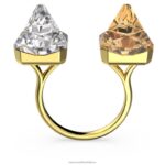 ortyx otvorený krúžok pyramídový výbrus, žltý, pozlátený B8ZNT1065 Swarovski šperky - Image 5