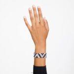 ortyxová manžeta trojuholníkový strih, čierny, rhodiovaný B8ZNT609 Swarovski šperky - Image 2