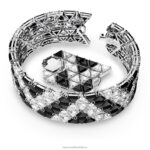 ortyxová manžeta trojuholníkový strih, čierny, rhodiovaný B8ZNT609 Swarovski šperky - Image 3