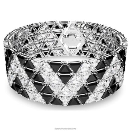 ortyxová manžeta trojuholníkový strih, čierny, rhodiovaný B8ZNT609 Swarovski šperky