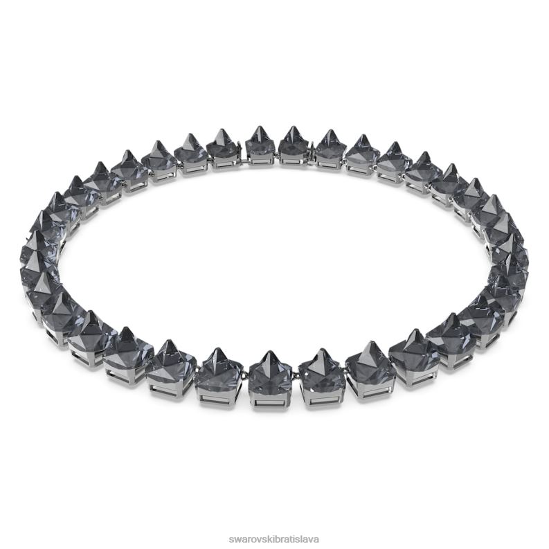 ortyxovy_nahrdelnik_pyramidovy_vybrus_sivy_ruteniovy_b8znt345_swarovski_sperky.jpg ortyxový náhrdelník pyramídový výbrus, sivý, ruténiový B8ZNT345 Swarovski šperky - Image 1