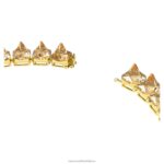ortyxový náhrdelník pyramídový výbrus, zlatý tón, pozlátený B8ZNT351 Swarovski šperky - Image 4