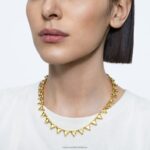 ortyxový náhrdelník trojuholníkový výbrus, žltý, pozlátený B8ZNT147 Swarovski šperky - Image 2