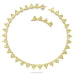 ortyxový náhrdelník trojuholníkový výbrus, žltý, pozlátený B8ZNT147 Swarovski šperky - Image 3