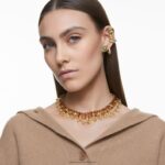 ortyxový náhrdelník trojuholníkový výbrus, žltý, pozlátený B8ZNT147 Swarovski šperky - Image 5