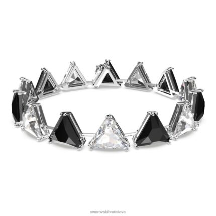 ortyxový náramok trojuholníkový strih, čierny, rhodiovaný B8ZNT581 Swarovski šperky