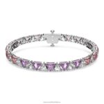 ortyxový náramok trojuholníkový strih, ružová, rhodiovaná B8ZNT559 Swarovski šperky