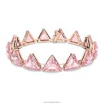 ortyxový náramok trojuholníkový strih, ružové, pozlátené ružovým zlatom B8ZNT589 Swarovski šperky