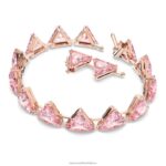 ortyxový náramok trojuholníkový strih, ružové, pozlátené ružovým zlatom B8ZNT589 Swarovski šperky - Image 3