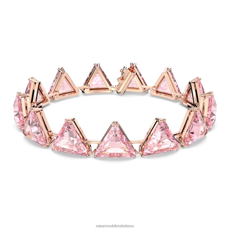 ortyxový náramok trojuholníkový strih, ružové, pozlátené ružovým zlatom B8ZNT589 Swarovski šperky - Image 1