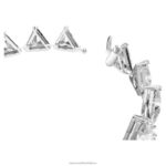 ortyxový náramok trojuholníkový výbrus, biely, rhodiovaný B8ZNT570 Swarovski šperky - Image 4