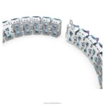ortyxový tlmič pyramídový výbrus, modrý, rhodiovaný B8ZNT362 Swarovski šperky - Image 4