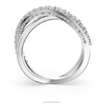 otočný krúžok okrúhly výbrus, biely, rhodiovaný B8ZNT1081 Swarovski šperky - Image 4