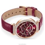 pasáž chrono hodinky švajčiarska výroba, kožený remienok, červený povrch v ružovom zlate B8ZNT1163 Swarovski príslušenstvo - Image 3