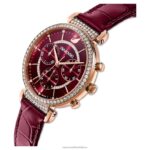 pasáž chrono hodinky švajčiarska výroba, kožený remienok, červený povrch v ružovom zlate B8ZNT1163 Swarovski príslušenstvo - Image 4