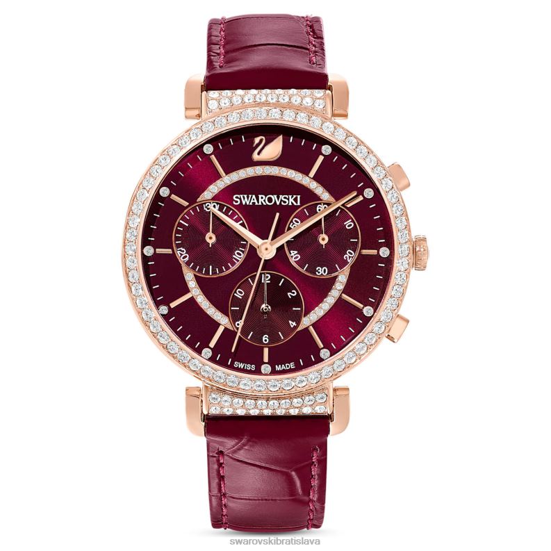 pasaz_chrono_hodinky_svajciarska_vyroba_kozeny_remienok_cerveny_povrch_v_ruzovom_zlate_b8znt1163_swarovski_prislusenstvo.jpg pasáž chrono hodinky švajčiarska výroba, kožený remienok, červený povrch v ružovom zlate B8ZNT1163 Swarovski príslušenstvo - Image 1