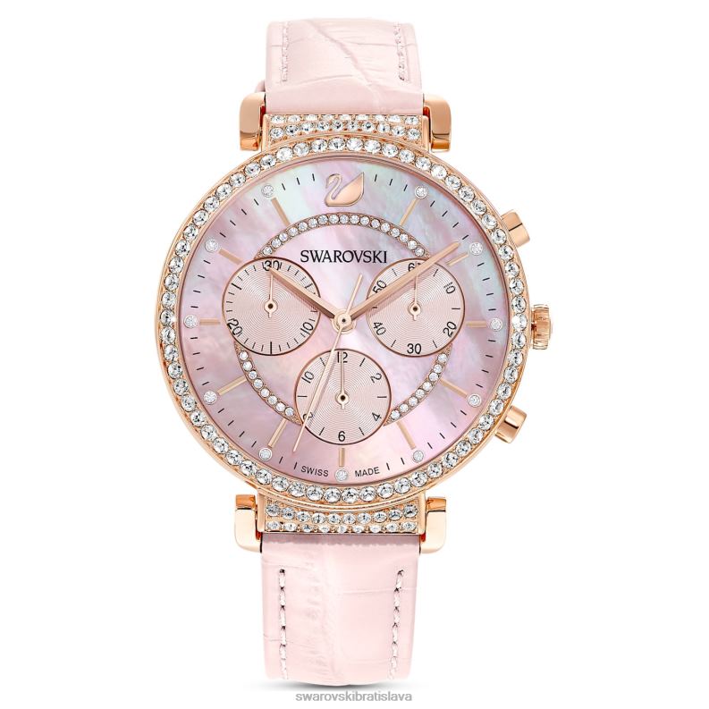 pasaz_chrono_hodinky_svajciarska_vyroba_kozeny_remienok_ruzova_povrchova_uprava_v_ruzovom_zlate_b8znt1153_swarovski_prislusenstvo.jpg pasáž chrono hodinky švajčiarska výroba, kožený remienok, ružová, povrchová úprava v ružovom zlate B8ZNT1153 Swarovski príslušenstvo - Image 1