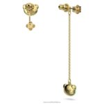 plyšové visiace náušnice asymetrický dizajn, medvedík, viacfarebný, pozlátený B8ZNT852 Swarovski šperky - Image 3