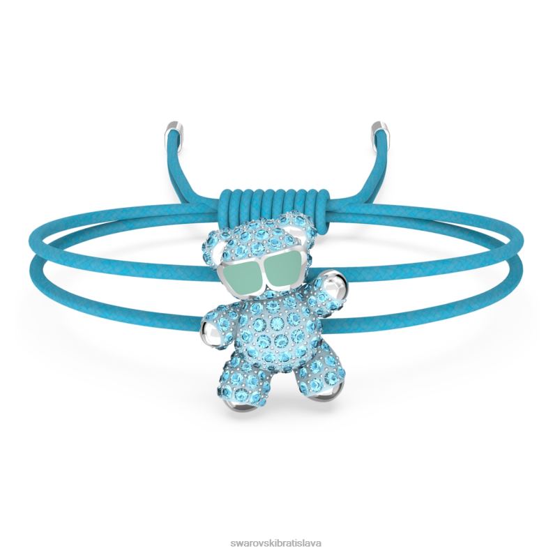 plysovy_naramok_medved_modry_rhodiovany_b8znt538_swarovski_sperky.jpg plyšový náramok medveď, modrý, rhodiovaný B8ZNT538 Swarovski šperky - Image 1
