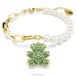 plyšový náramok medveď, viacfarebný, pozlátený B8ZNT455 Swarovski šperky