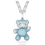 plyšový prívesok medveď, modrý, rhodiovaný B8ZNT199 Swarovski šperky