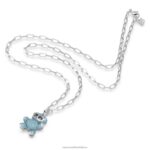 plyšový prívesok medveď, modrý, rhodiovaný B8ZNT199 Swarovski šperky - Image 3