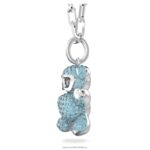 plyšový prívesok medveď, modrý, rhodiovaný B8ZNT199 Swarovski šperky - Image 5