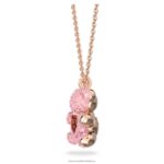 plyšový prívesok medvedí, ružové, pozlátené ružovým zlatom B8ZNT176 Swarovski šperky - Image 4