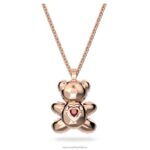 plyšový prívesok medvedí, ružové, pozlátené ružovým zlatom B8ZNT176 Swarovski šperky - Image 5