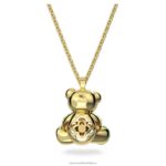 plyšový prívesok medvedí, zelený, pozlátený B8ZNT325 Swarovski šperky - Image 5