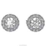 podpisové napichovacie náušnice 14k biele zlato B8ZNT654 Swarovski šperky