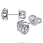 podpisové napichovacie náušnice 14k biele zlato B8ZNT654 Swarovski šperky - Image 4