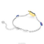 popový náramok s labuťou labuť, modrá, rhodiovaná B8ZNT451 Swarovski šperky - Image 5