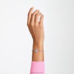 popový náramok s labuťou labuť, ružová, rhodiovaná B8ZNT446 Swarovski šperky - Image 2