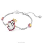 popový náramok s labuťou labuť, ružová, rhodiovaná B8ZNT446 Swarovski šperky - Image 3