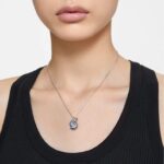 popový prívesok labuť labuť, modrá, rhodiovaná B8ZNT284 Swarovski šperky - Image 2