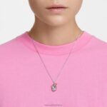 popový prívesok labuť labuť, ružová, rhodiovaná B8ZNT268 Swarovski šperky - Image 2