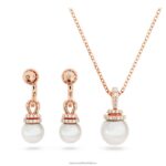 pôvodne nastavený biele, pozlátené ružovým zlatom B8ZNT398 Swarovski šperky - Image 5